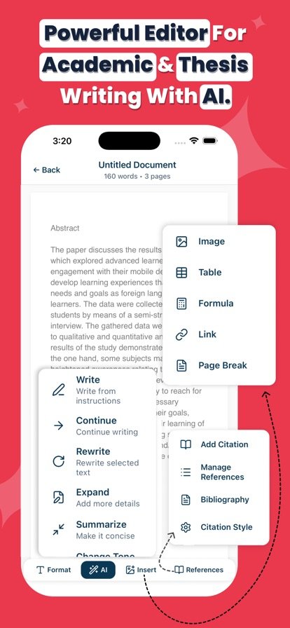 Academic Writing: Research AI screenshot