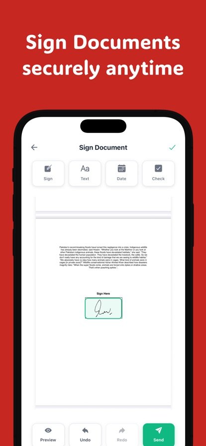 Edit Documents: Sign PDF screenshot